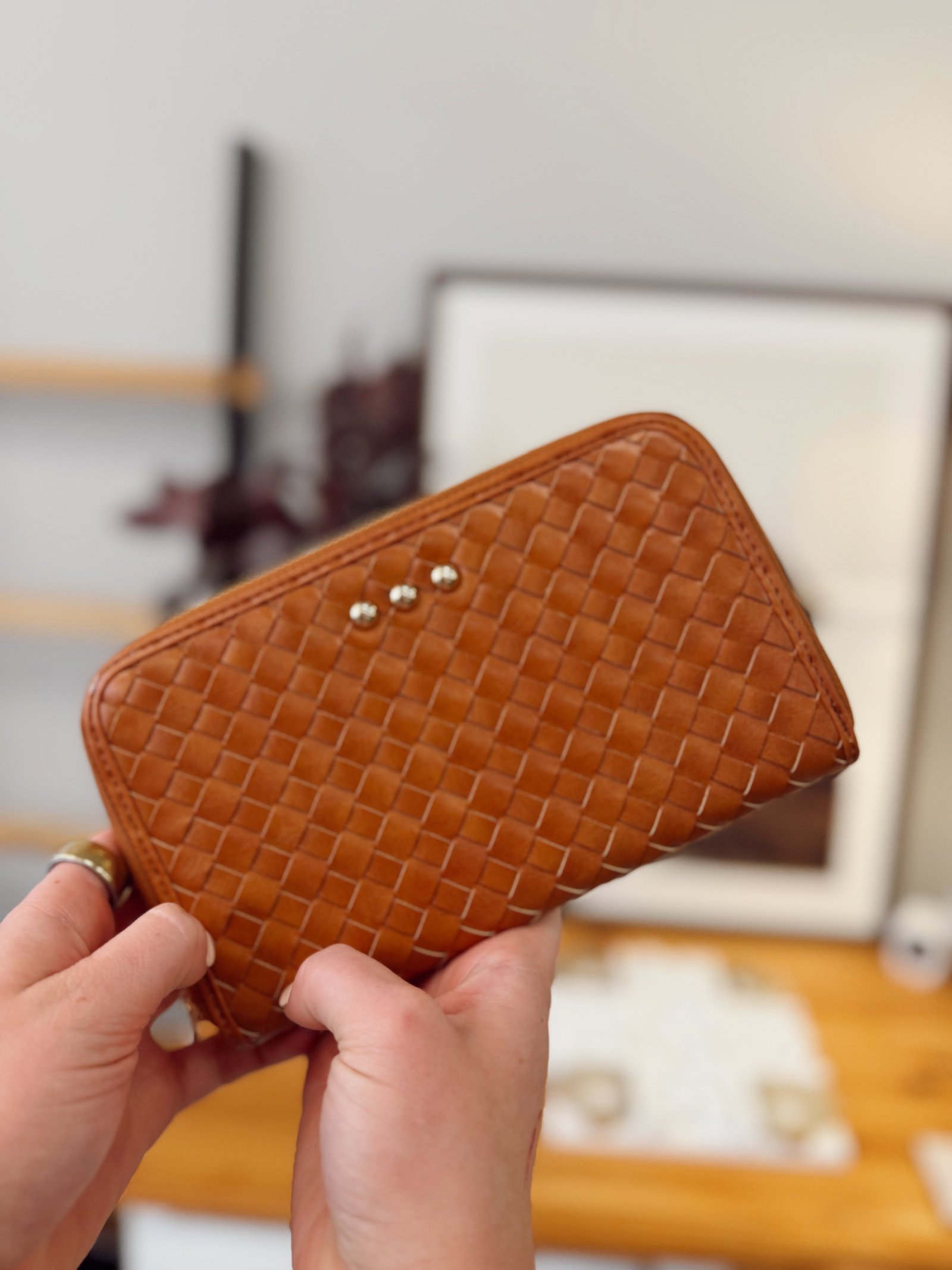 Lenni Large Zip Woven Wallet